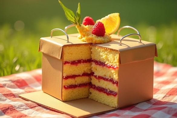 A cake designed like cardboard boxes