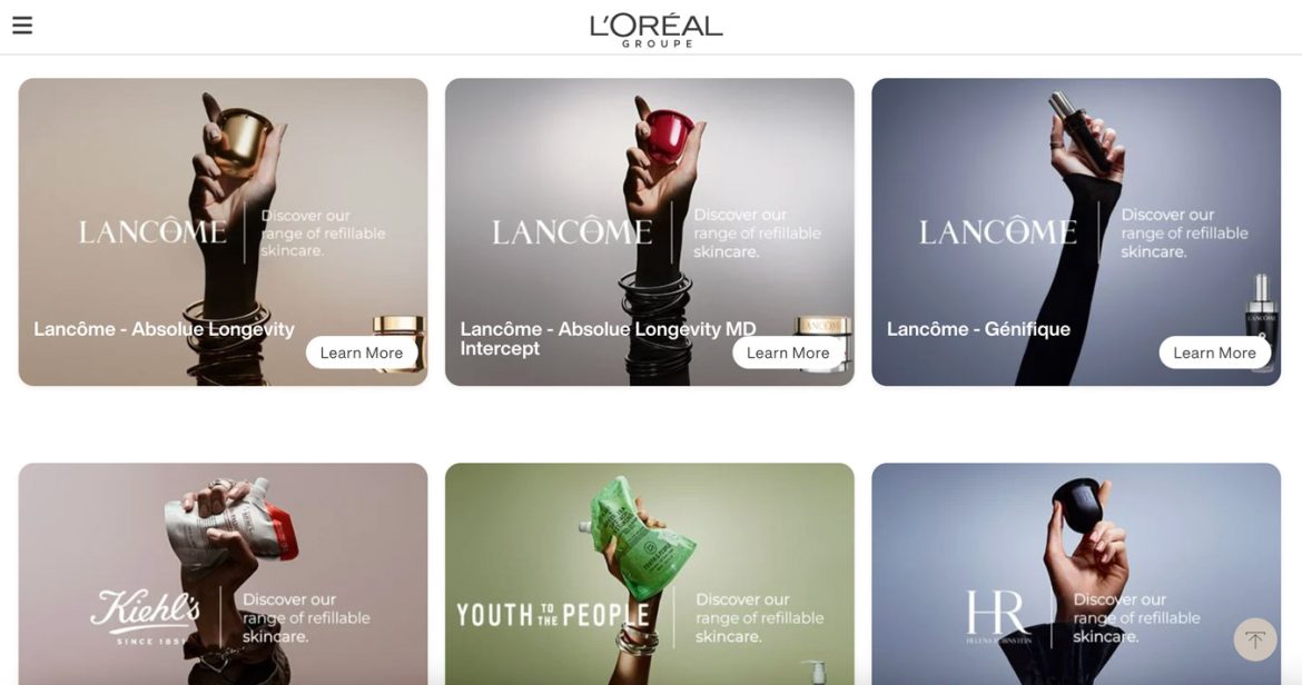 L'Oreal refill packaging