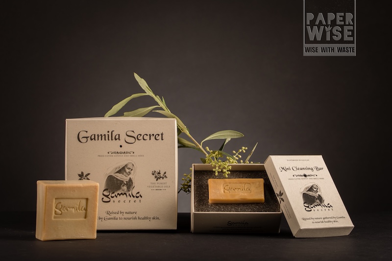 PaperWise organic paper board eco packaging giftbox cosmetic beauty soap cream body care Gamila Secret