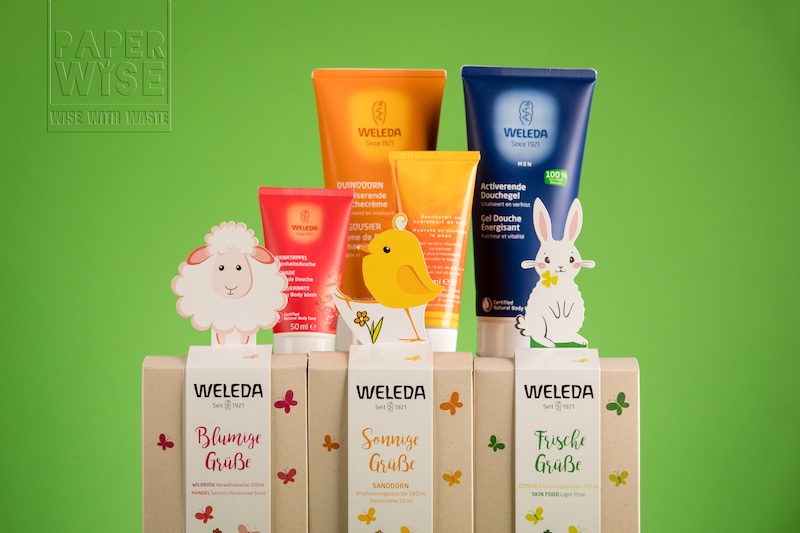 PaperWise-sustainable-paper board-gift-packaging-giftbox-eco-cosmetic-beauty-soap-cream-body-care-Weleda